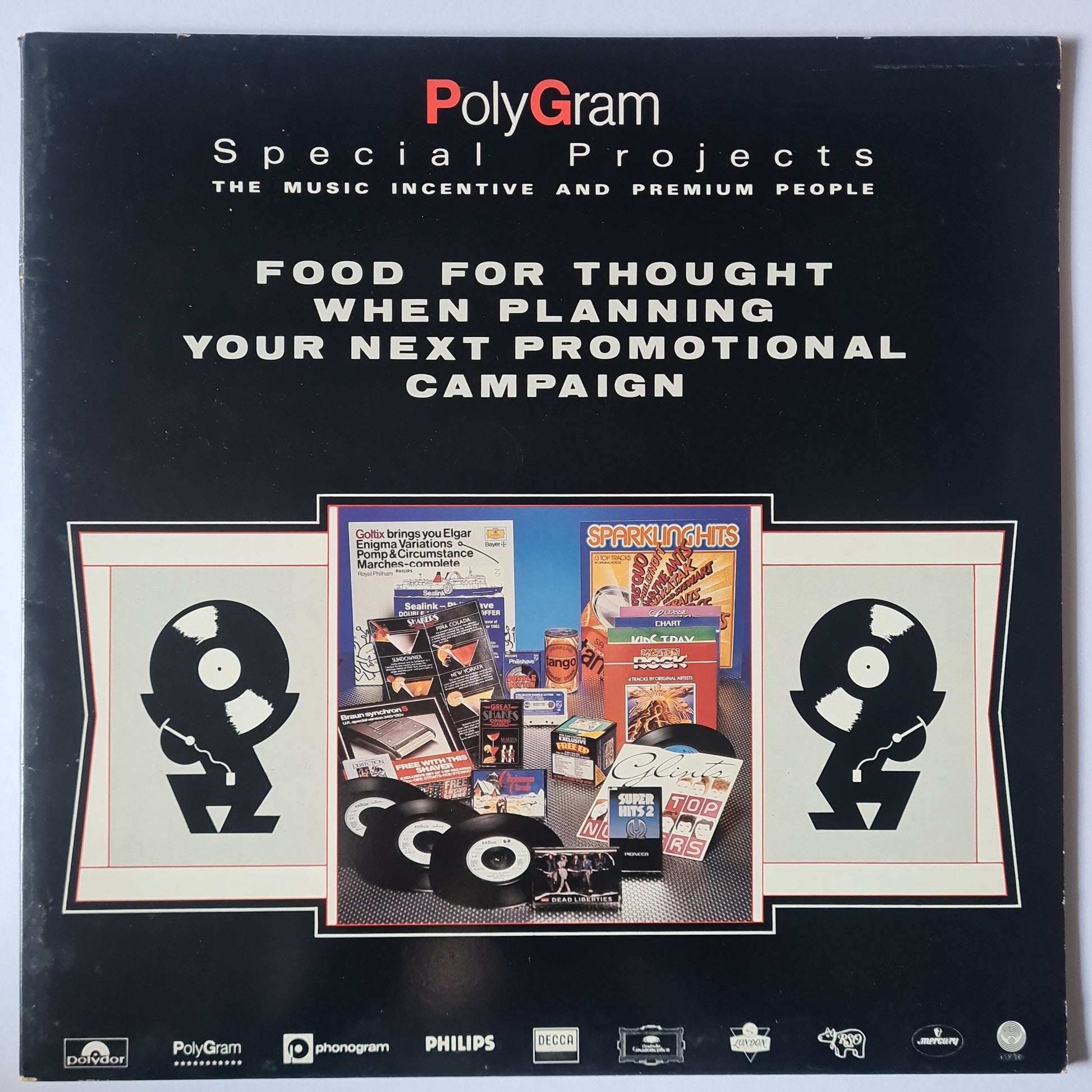 Various Artists/Hits album - Polygram Special Projects: Food For Thought - 1984 - Vinyl Record LP - Sound Hound Records