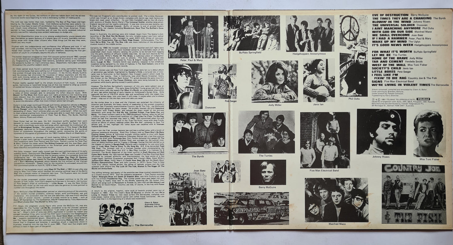 Various Artists – Songs Of The Protest Era- 1981 - Vinyl Record LP - Sound Hound Records