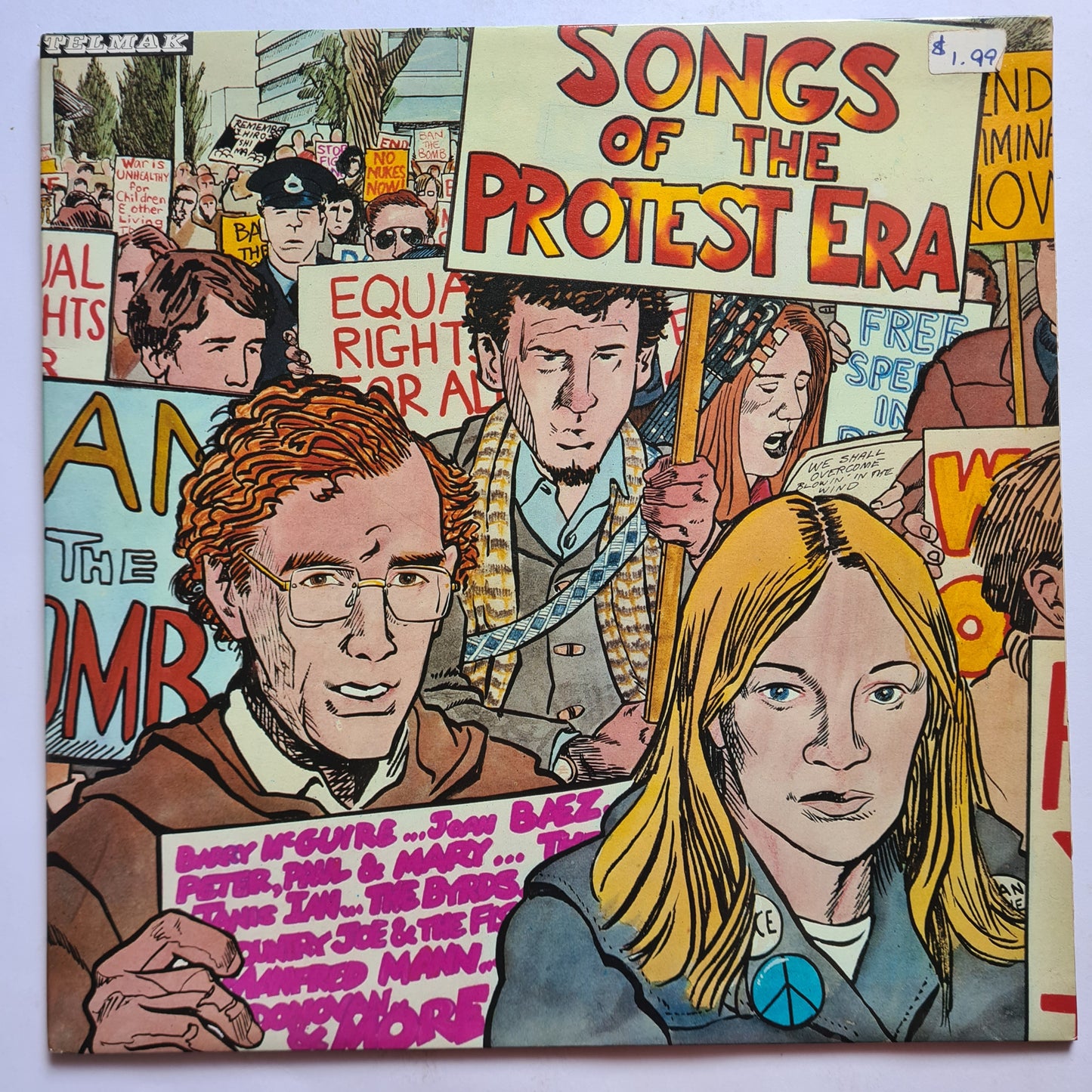Various Artists – Songs Of The Protest Era- 1981 - Vinyl Record LP - Sound Hound Records