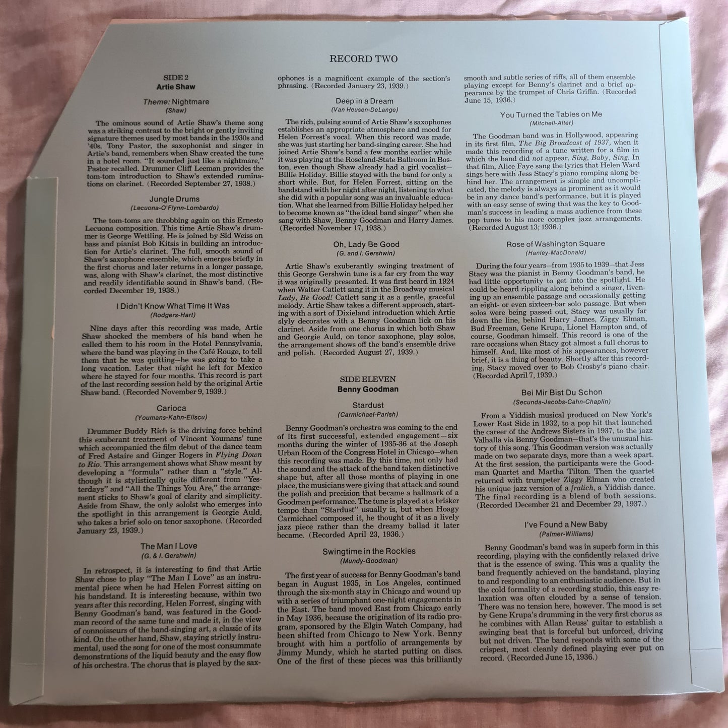 Various Artists: – Swing Hits (Tommy Dorsey, Benny Goodman, Glenn Miller, Artie Shaw) - 6 LP Vinyl Record BOX SET - Sound Hound Records