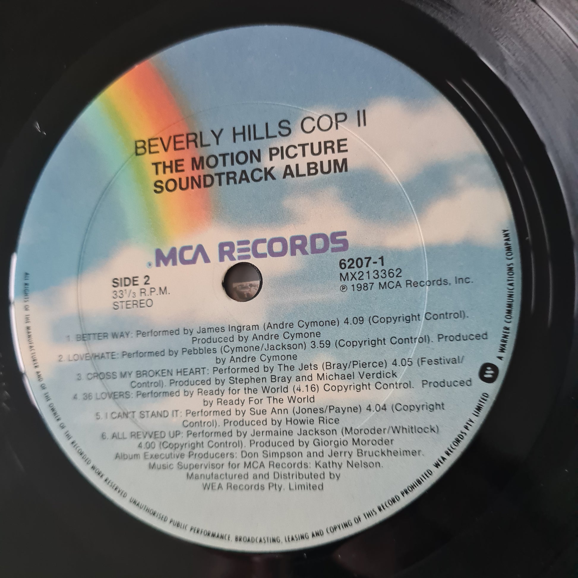 Various – Beverly Hills Cop II (The Motion Picture Soundtrack Album) - 1987 - Vinyl Record LP (near mint) - Sound Hound Records