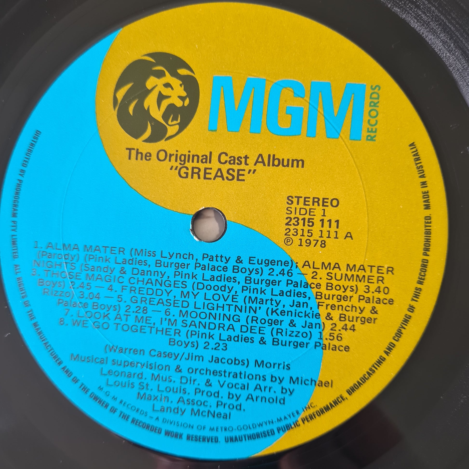 Various – Grease: The Original Broadway Cast Album - 1972 - Vinyl Record LP - Sound Hound Records