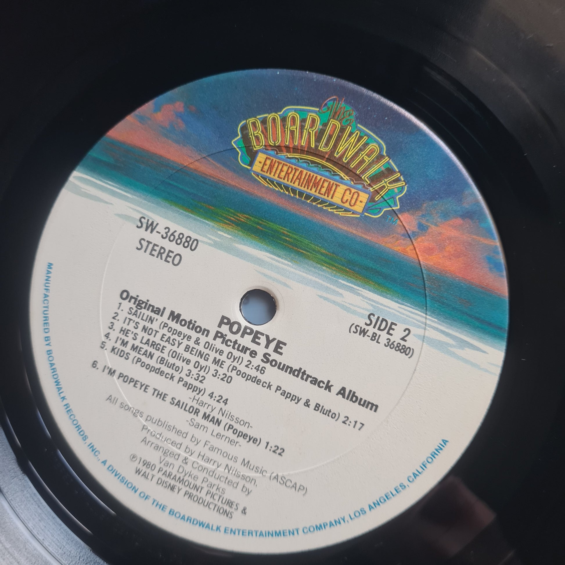 Various (Harry Nilsson) – Popeye - Original Motion Picture Soundtrack Album - 1980 Vinyl Record - Sound Hound Records