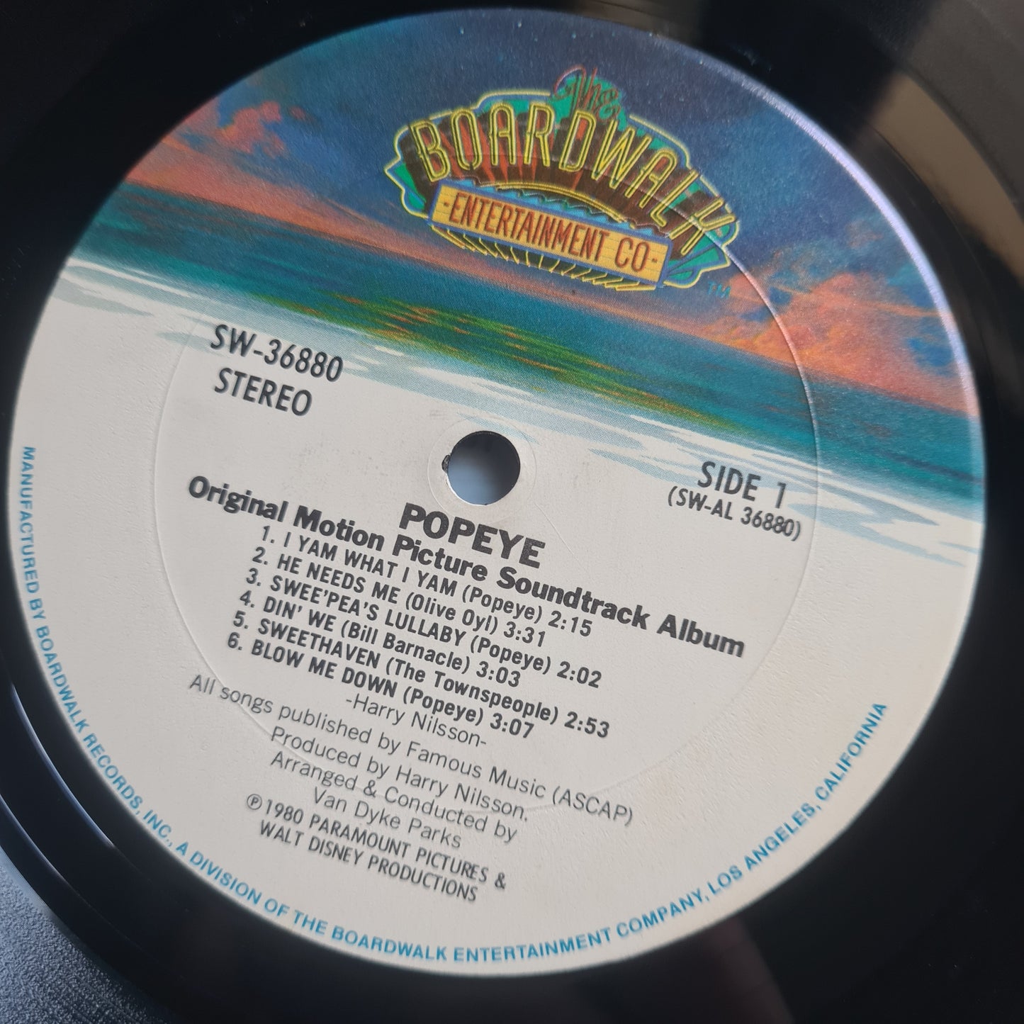 Various (Harry Nilsson) – Popeye - Original Motion Picture Soundtrack Album - 1980 Vinyl Record - Sound Hound Records