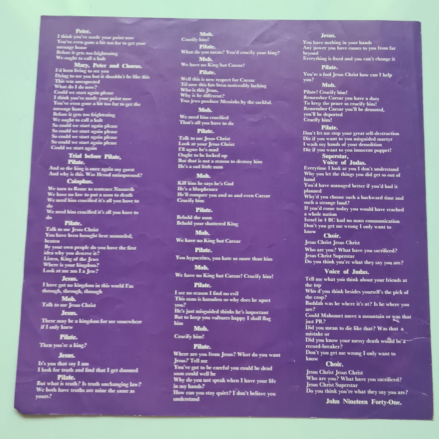 Various – Jesus Christ Superstar (Original Australian Cast Recording) - 1972 (1973 repress) - Vinyl Record LP - Sound Hound Records