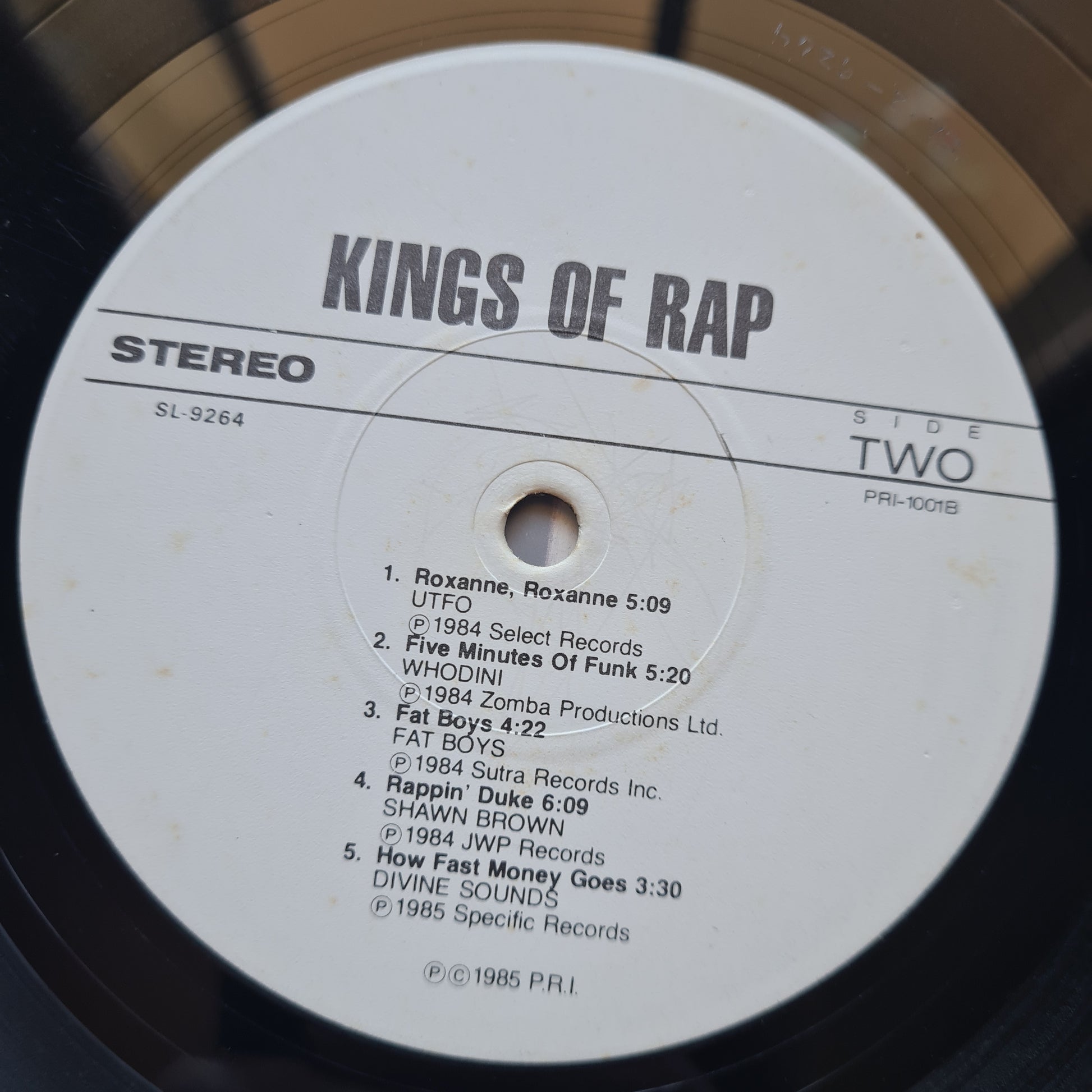 Various – Kings Of Rap (Fat Boys, Whodidni, Run DMC, etc) - 1985 - Vinyl Record LP - Sound Hound Records