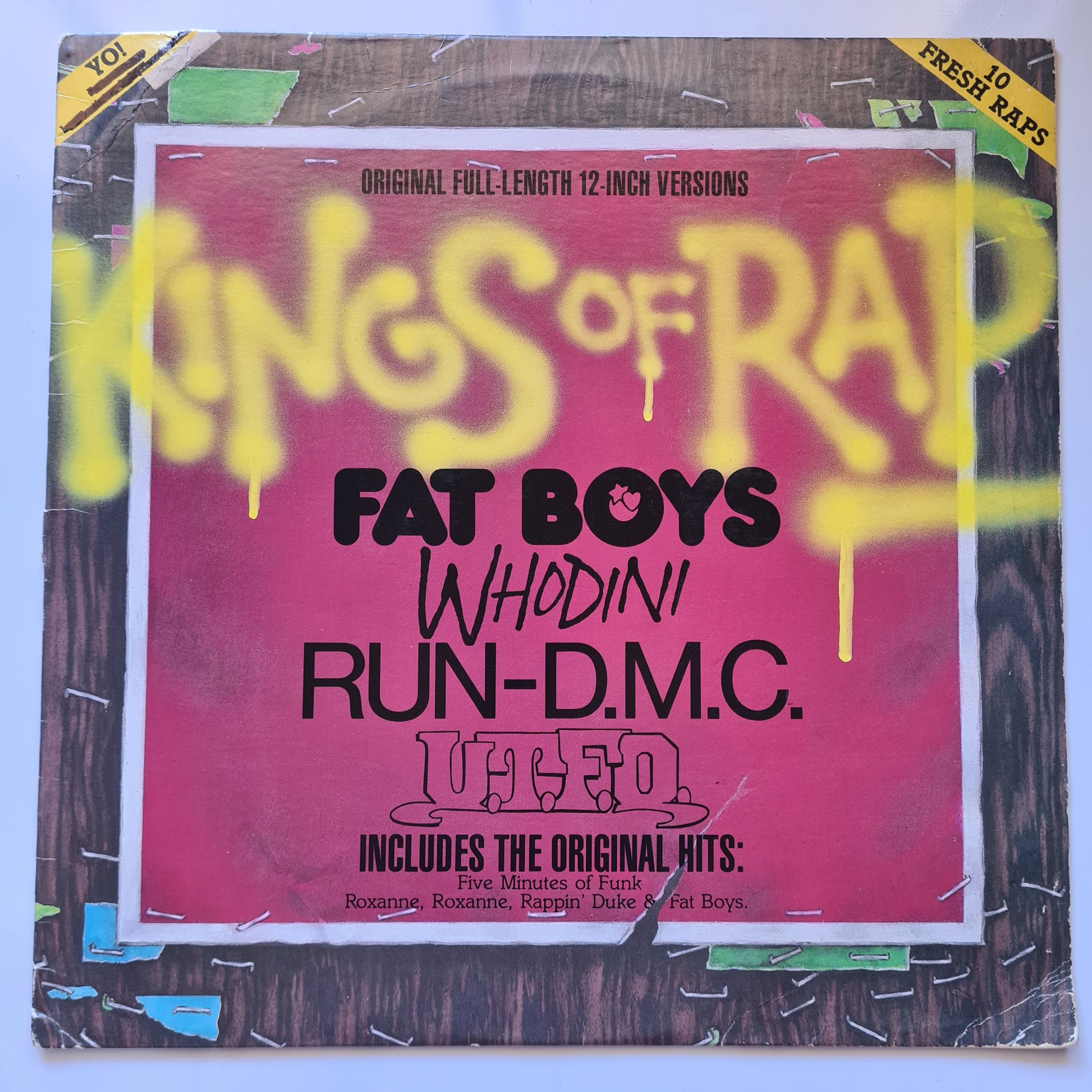 Various – Kings Of Rap (Fat Boys, Whodidni, Run DMC, etc) - 1985 - Vinyl Record LP - Sound Hound Records