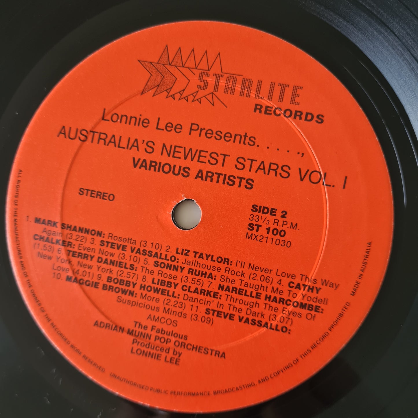 Various – Lonnie Lee Presents Australia’s Newest Stars Volume 3 - 1986 - Vinyl Record LP - Sound Hound Records