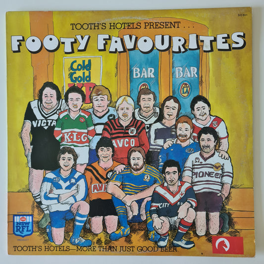 Various: NRL Rugby League Clubs – Tooth's Hotels Present Footy Favourites - 1981 - Vinyl Record LP - Sound Hound Records