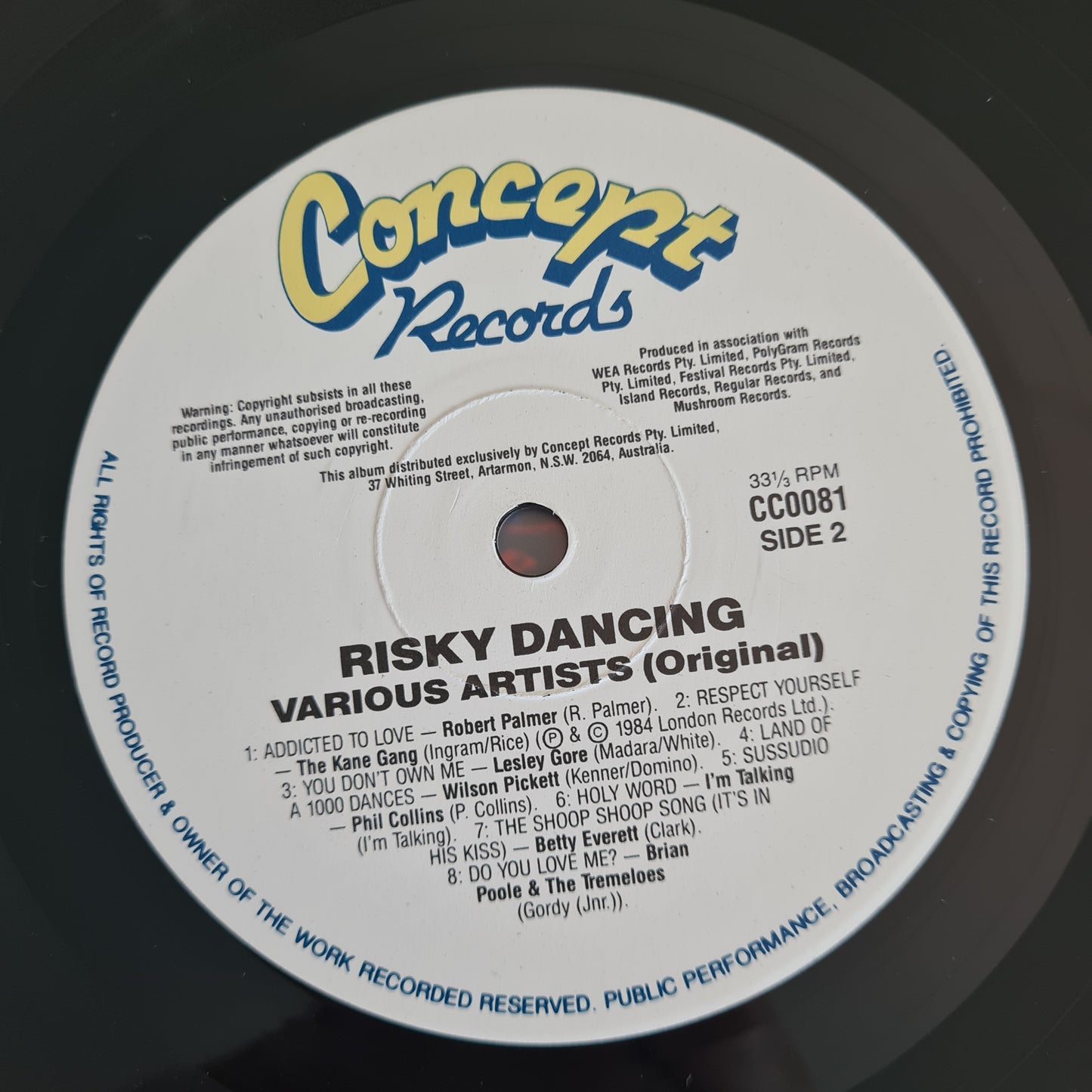 Various – Risky Dancing - 1988 - Vinyl Record LP - Sound Hound Records