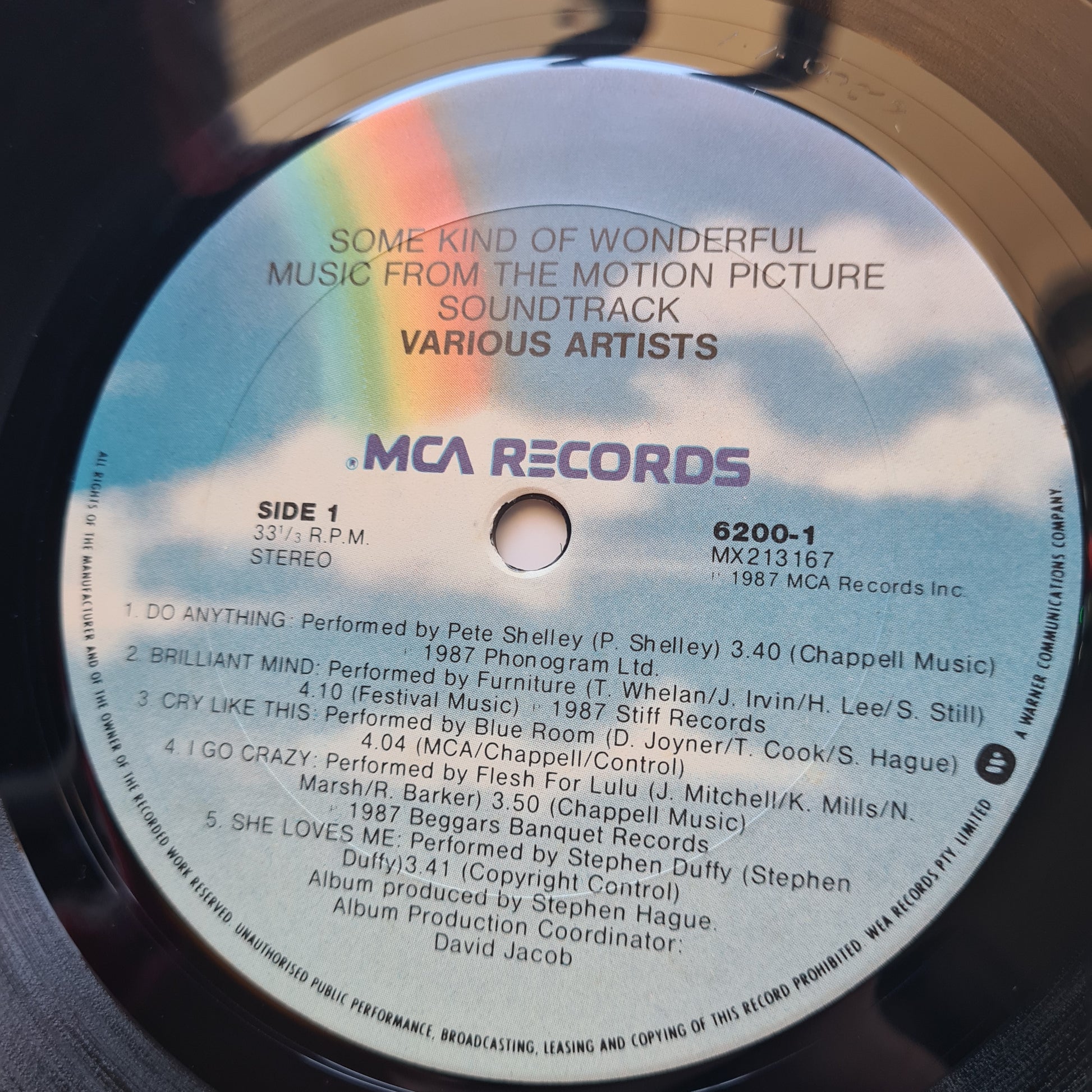 Various – Some Kind Of Wonderful (Music From The Motion Picture Soundtrack) - 1987 - Vinyl Record LP - Sound Hound Records