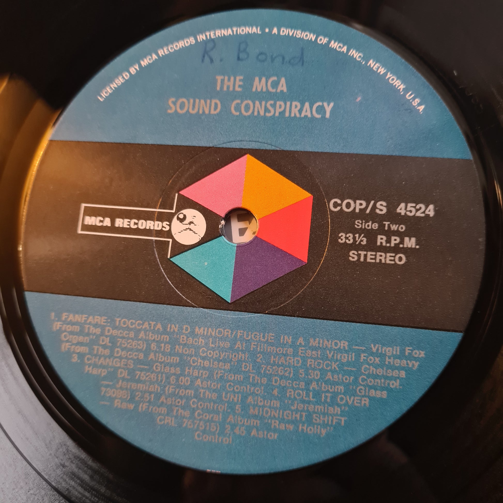Various – The MCA Sound Conspiracy - 1971 - Vinyl Record LP (featuring: Chelsea w/ Peter Criss from KISS) - Sound Hound Records
