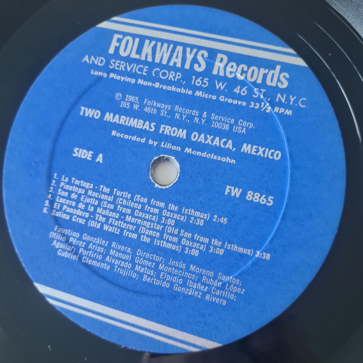 Various – The Marimba From Oaxaca, Mexico - 1965 (USA Pressing) - Vinyl Record LP