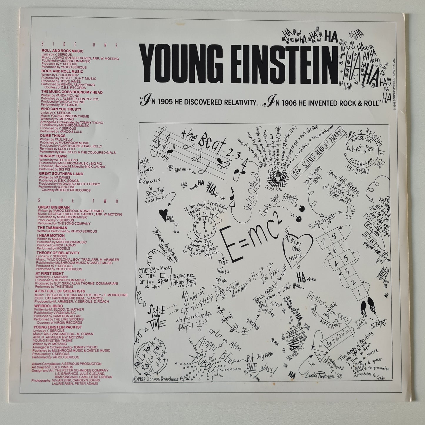 Various – Young Einstein (A Serious Motion Picture Soundtrack) - 1988 - Vinyl Record LP - Sound Hound Records