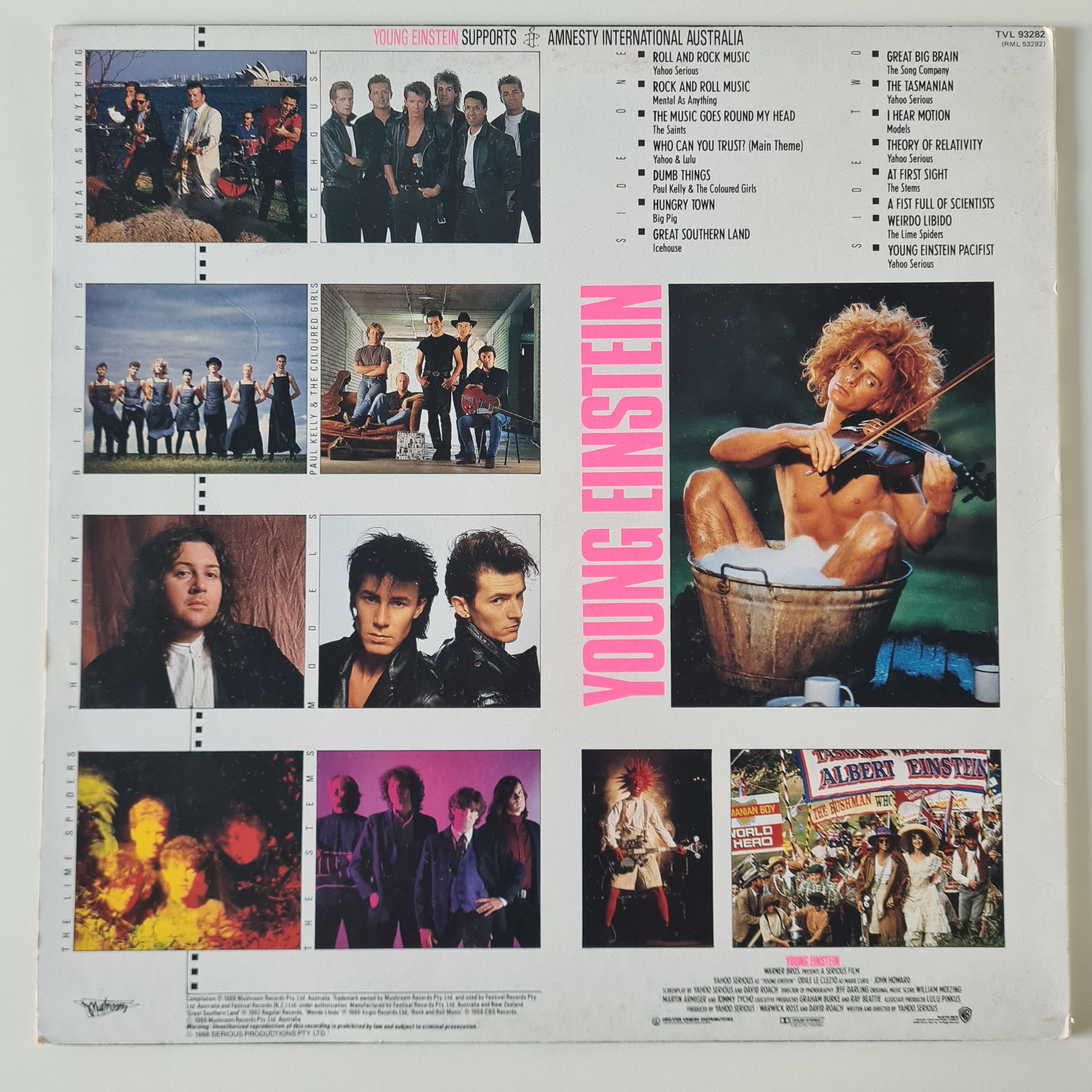 Various – Young Einstein (A Serious Motion Picture Soundtrack) - 1988 - Vinyl Record LP - Sound Hound Records
