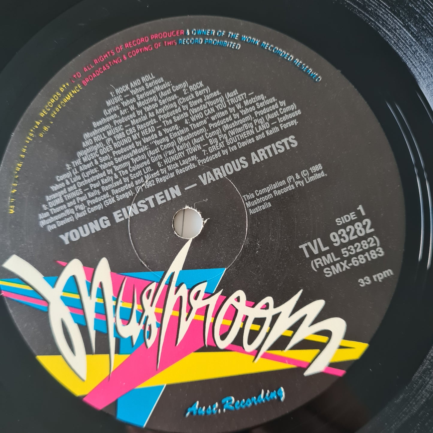 Various – Young Einstein (A Serious Motion Picture Soundtrack) - 1988 - Vinyl Record LP - Sound Hound Records
