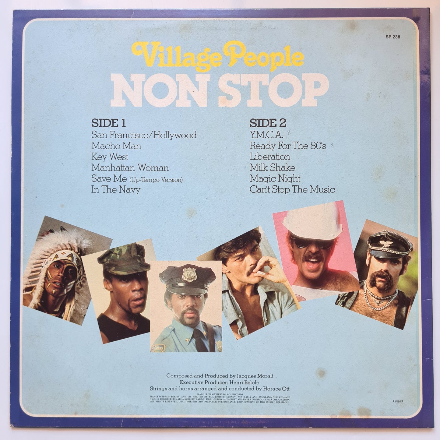 Village People – Non Stop - 1981 - Vinyl Record LP (near mint) - Sound Hound Records