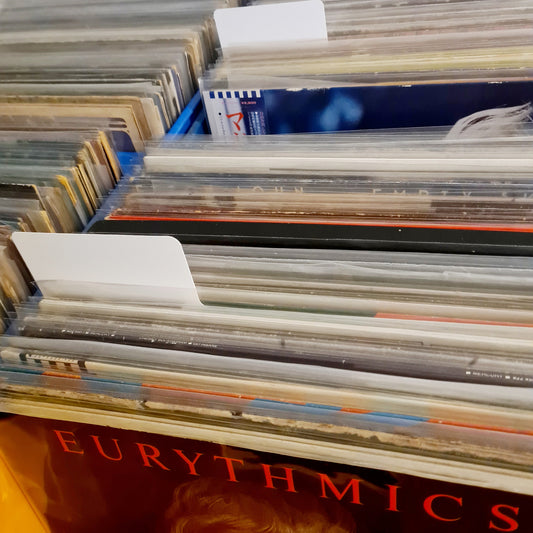 Vinyl Record Organiser Dividers (White) - 6 Pieces - Free Postage