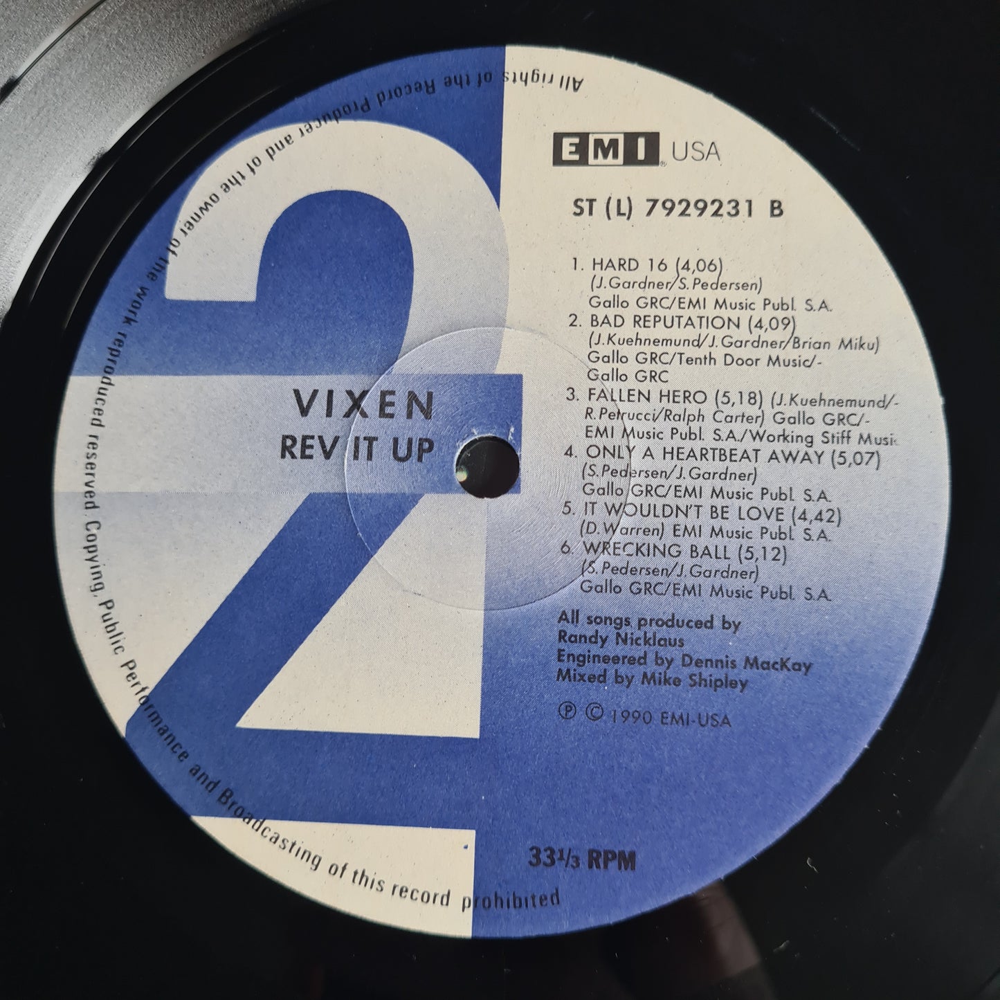 Vixen – Rev It Up - 1990 (South African Pressing) - Vinyl Record LP - Sound Hound Records