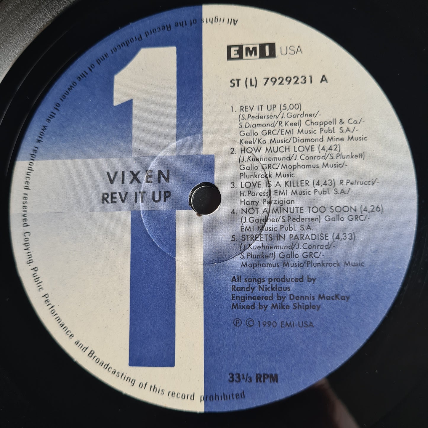 Vixen – Rev It Up - 1990 (South African Pressing) - Vinyl Record LP - Sound Hound Records