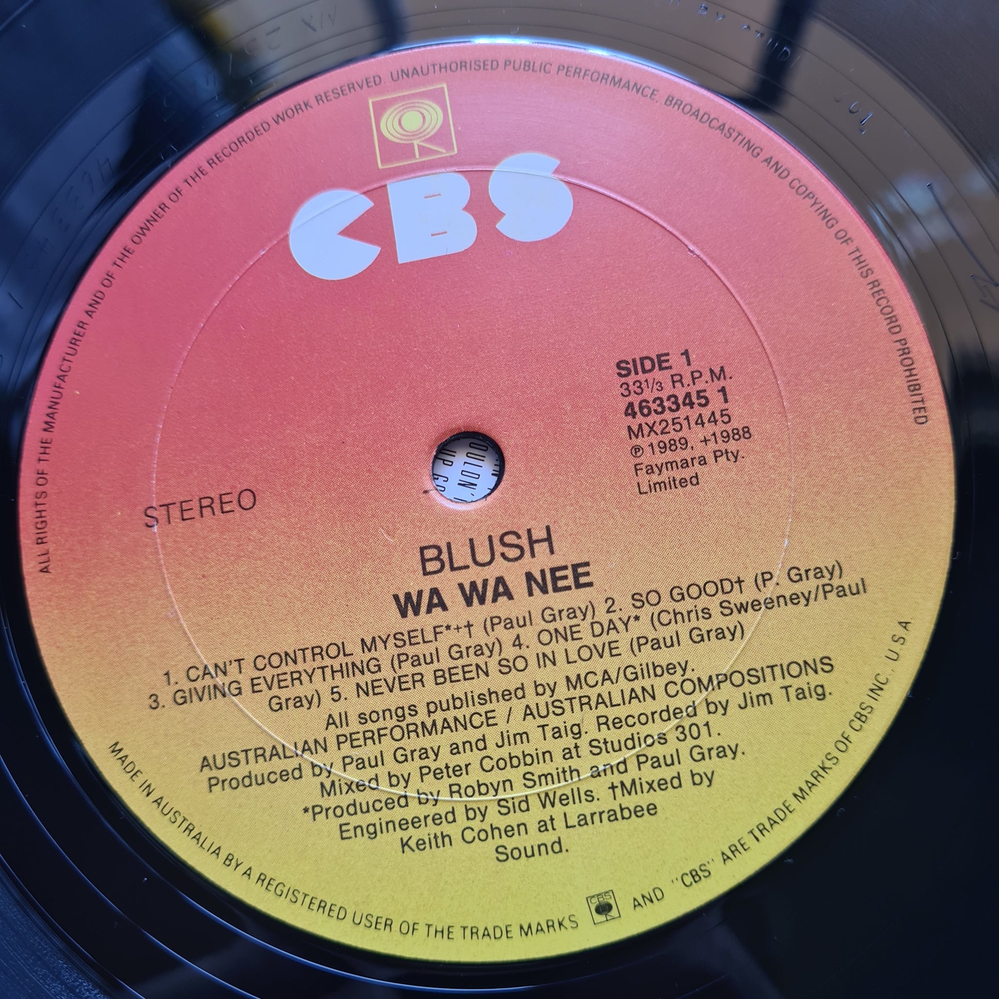 Wa Wa Nee – Blush - 1989 - Vinyl Record LP - Sound Hound Records
