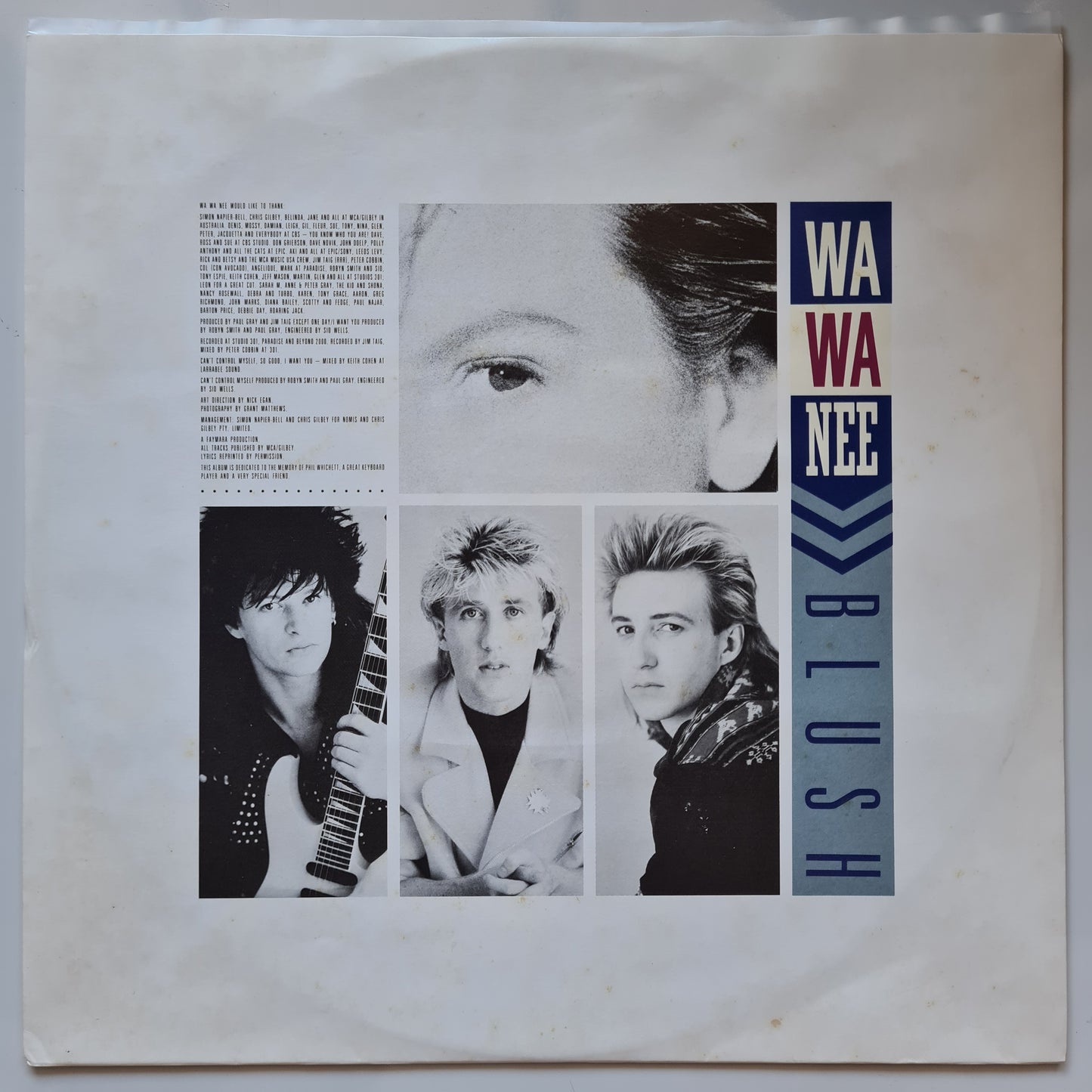 Wa Wa Nee – Blush - 1989 - Vinyl Record LP - Sound Hound Records
