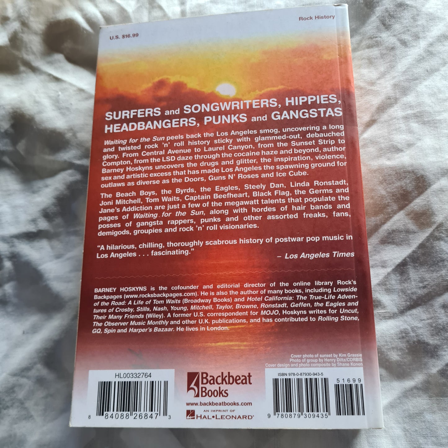 Waiting For The Sun: A Rock 'N' Roll History Of Los Angeles - Paperback Book - Sound Hound Records