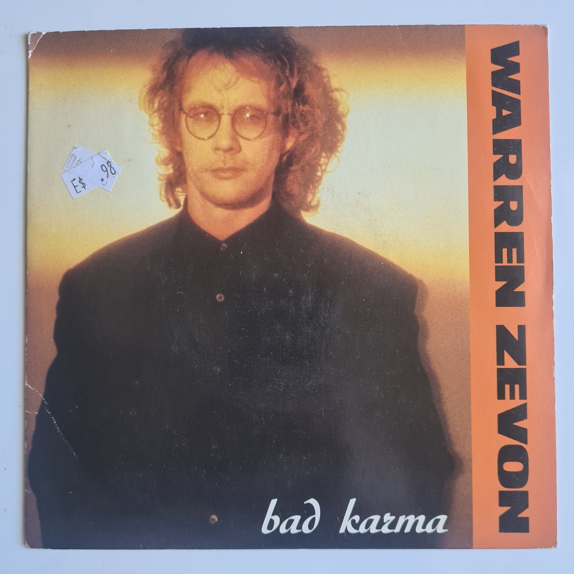 Warren Zevon – Bad Karma - 1987 (UK pressing) - Vinyl Record 7" Single - 45 RPM - Sound Hound Records