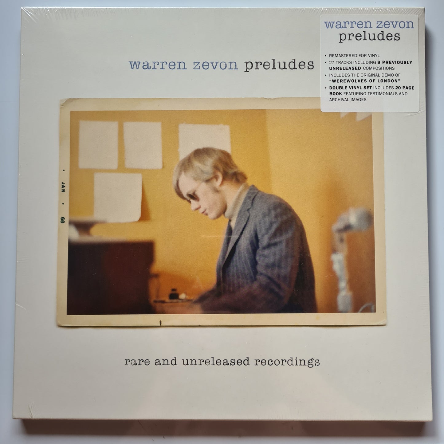 Warren Zevon – Preludes (Rare And Unreleased Recordings) - 2007 (2022 European Pressing)- Vinyl Record 2LP with booklet (BRAND NEW SEALED) - Sound Hound Records