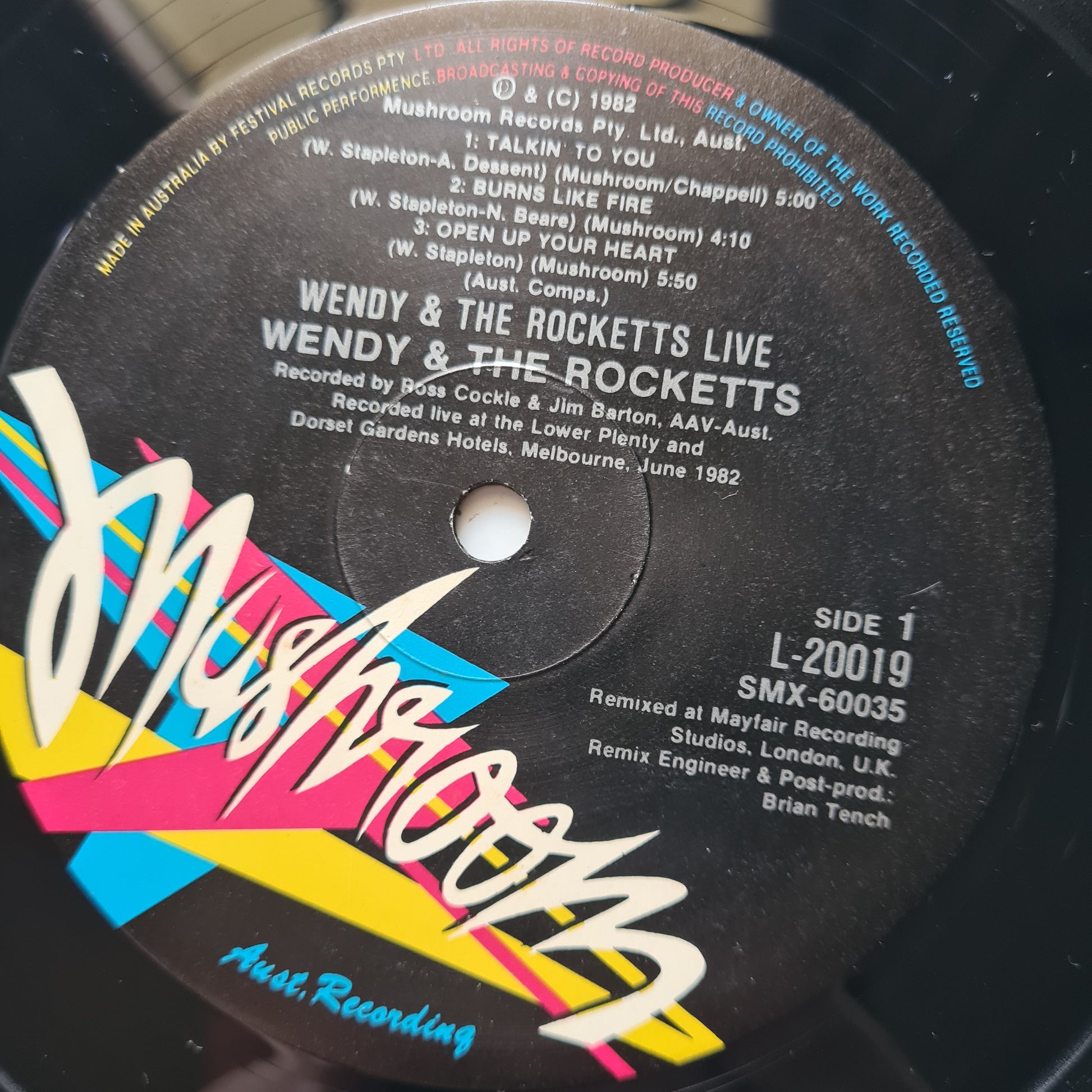 Wendy & The Rocketts - Wendy & The Rocketts Live - 1982 - Vinyl Record 12", Mini-Album - Sound Hound Records