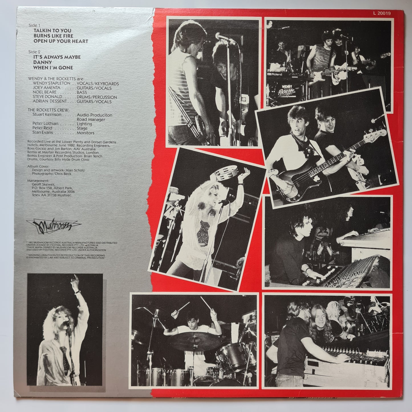 Wendy & The Rocketts - Wendy & The Rocketts Live - 1982 - Vinyl Record 12", Mini-Album - Sound Hound Records