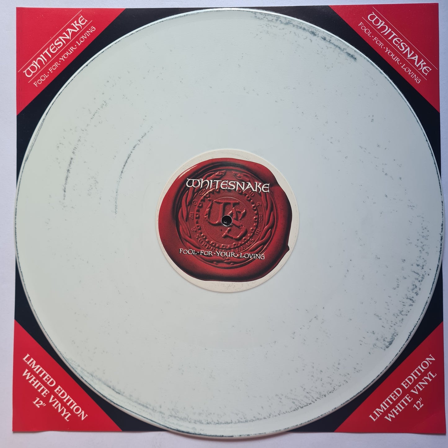 Whitesnake – Fool For Your Loving - 1989 - Vinyl Record (White vinyl Maxi Single) - Sound Hound Records