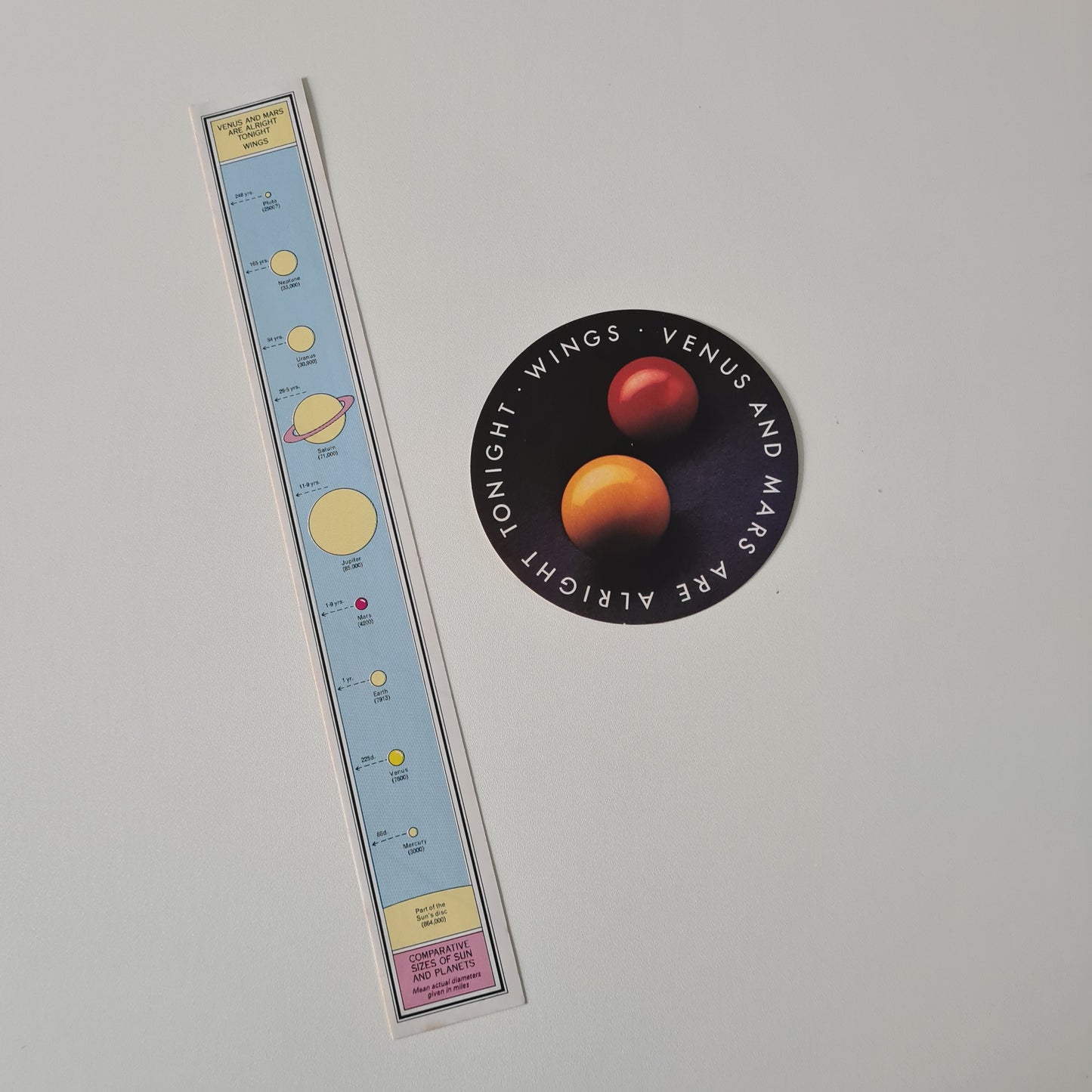 Wings – Venus & Mars - 1975 (with Posters, Book Mark & Sticker) - Vinyl Record LP (near mint) - Sound Hound Records
