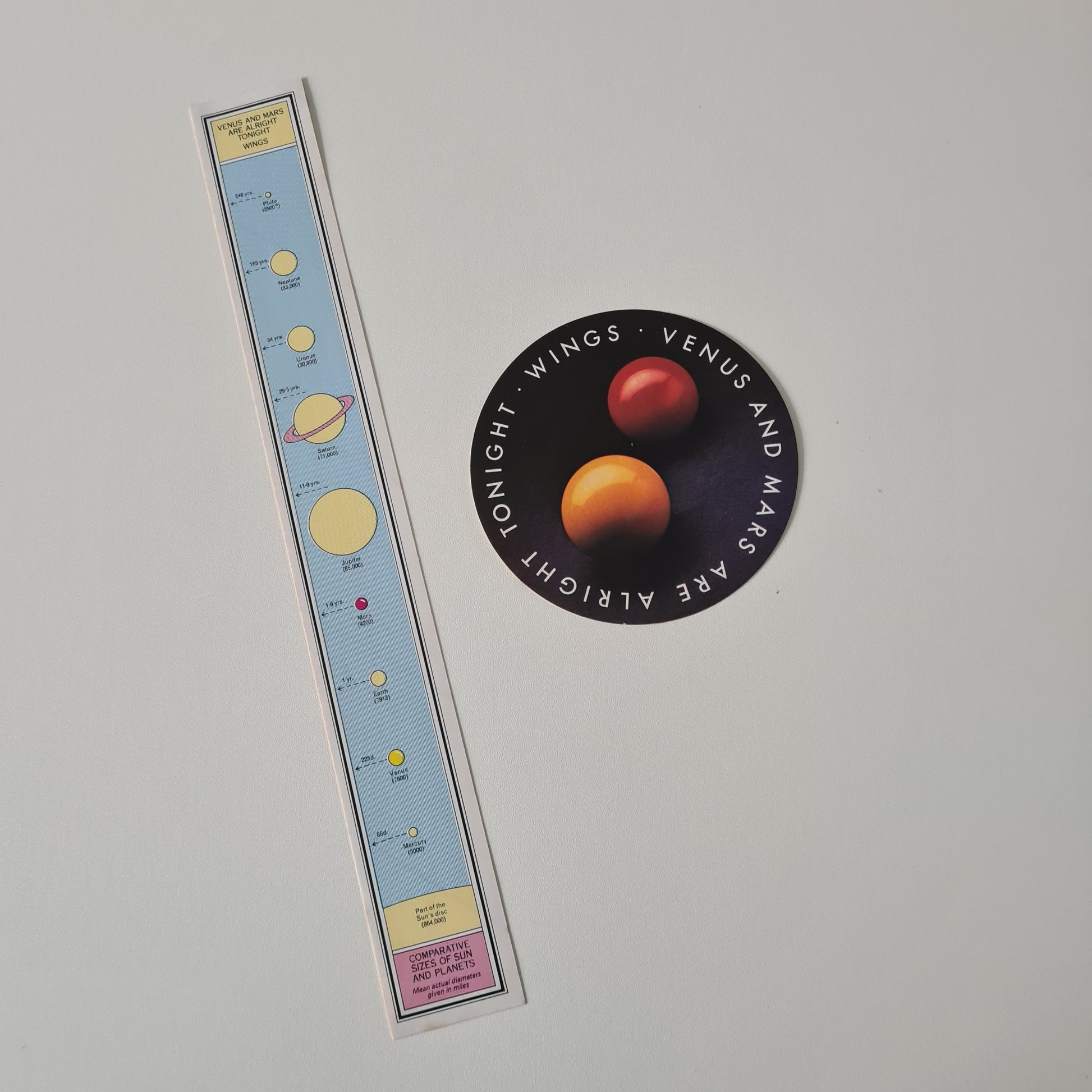 Wings – Venus & Mars - 1975 (with Posters, Book Mark & Sticker) - Vinyl Record LP (near mint) - Sound Hound Records