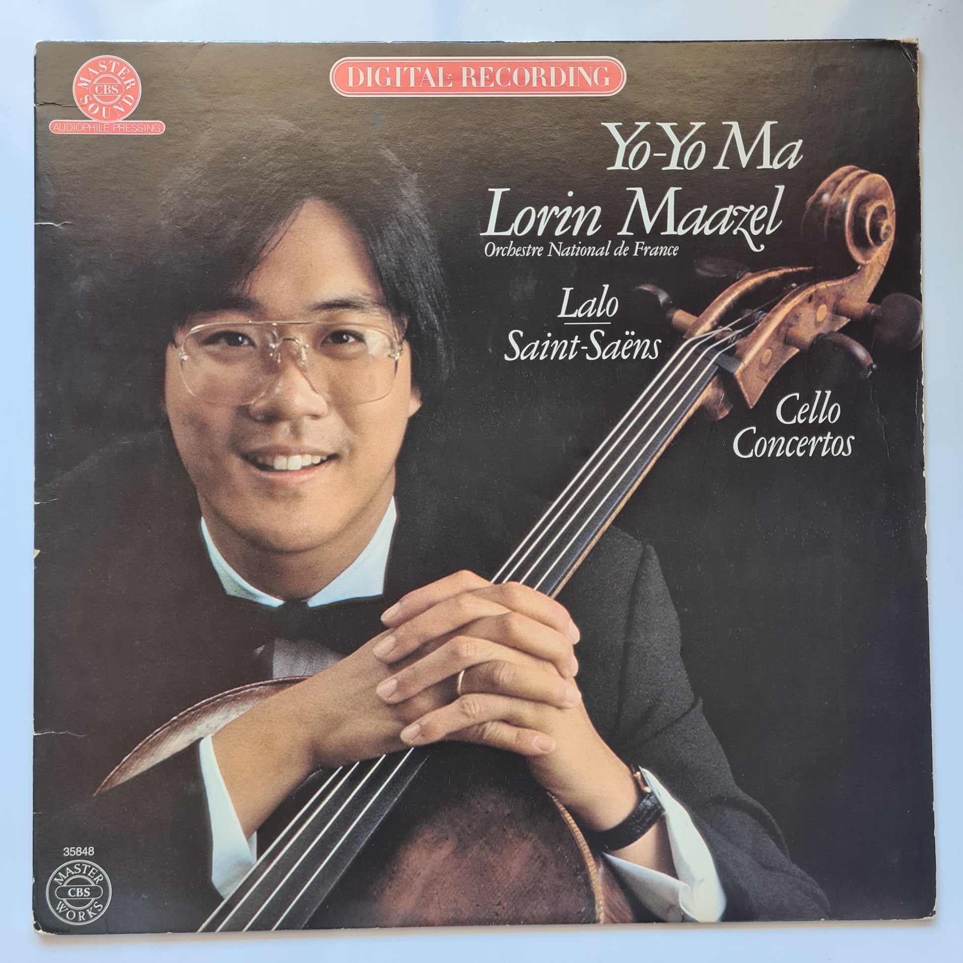 Yo-Yo Ma, Lorin Maazel, Orchestre National De France - Lalo* / Saint-Saëns – Cello Concertos - 1980 - Vinyl Record LP (Audiophile Pressing) - Sound Hound Records