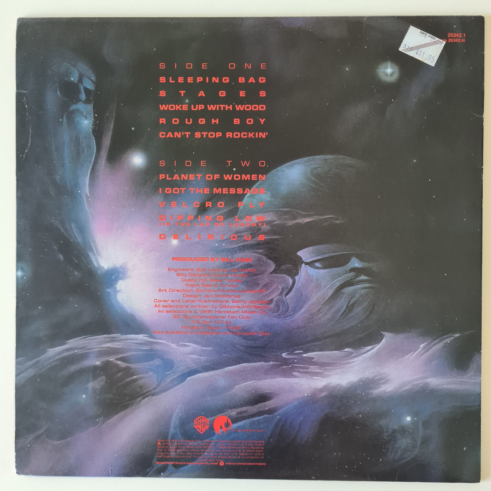 ZZ Top – Afterburner - 1985 - Vinyl Record LP - Sound Hound Records
