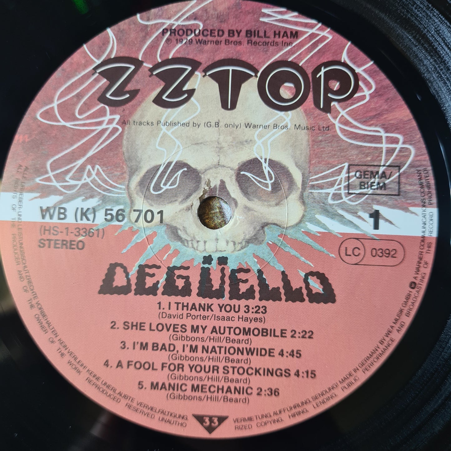 ZZ Top – Degüello - 1979 (1981 German Pressing) - Vinyl Record LP (near mint) - Sound Hound Records