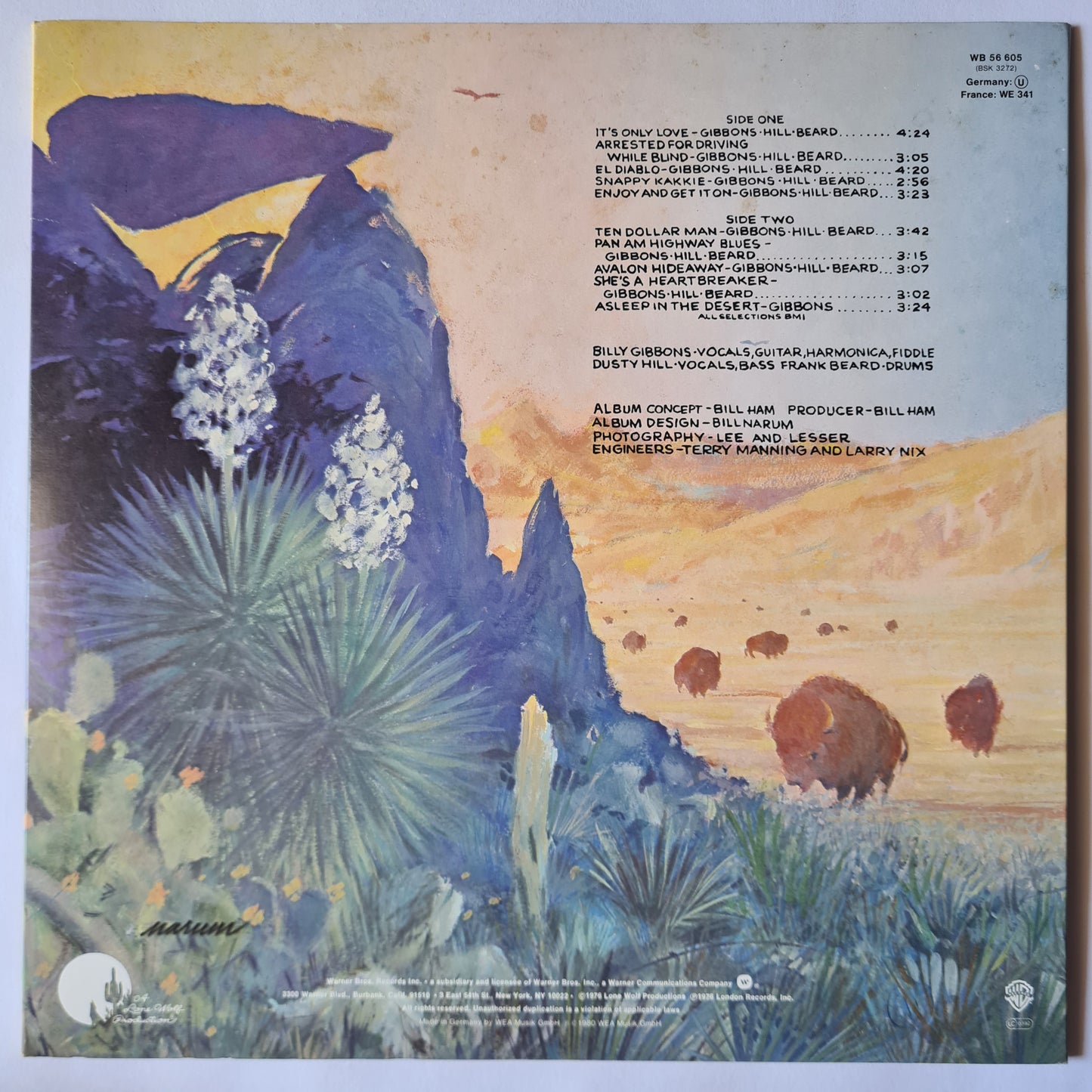ZZ Top – Tejas - 1980 (European Pressing)- Vinyl Record LP (near mint) Tri Fold Cover - Sound Hound Records
