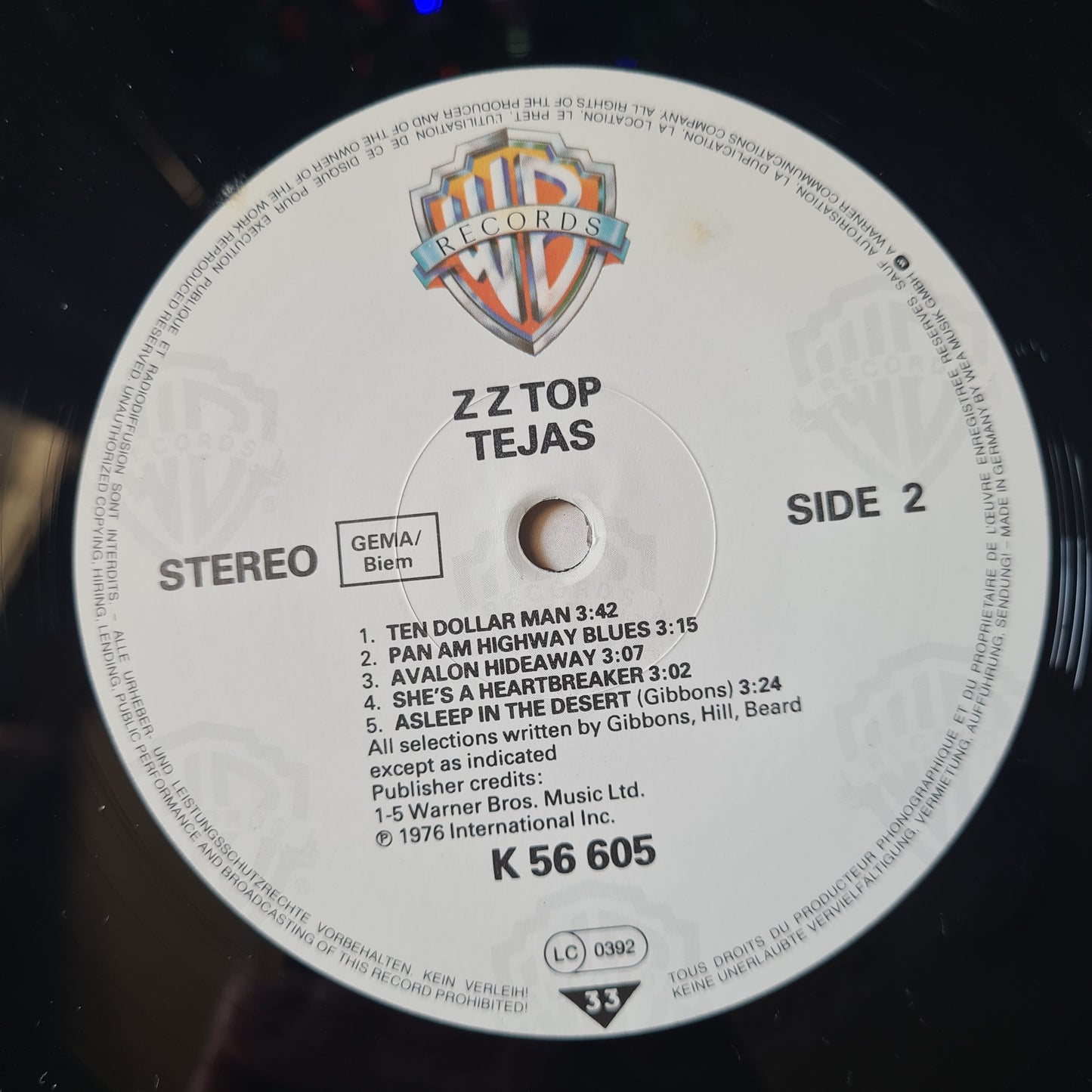 ZZ Top – Tejas - 1980 (European Pressing)- Vinyl Record LP (near mint) Tri Fold Cover - Sound Hound Records