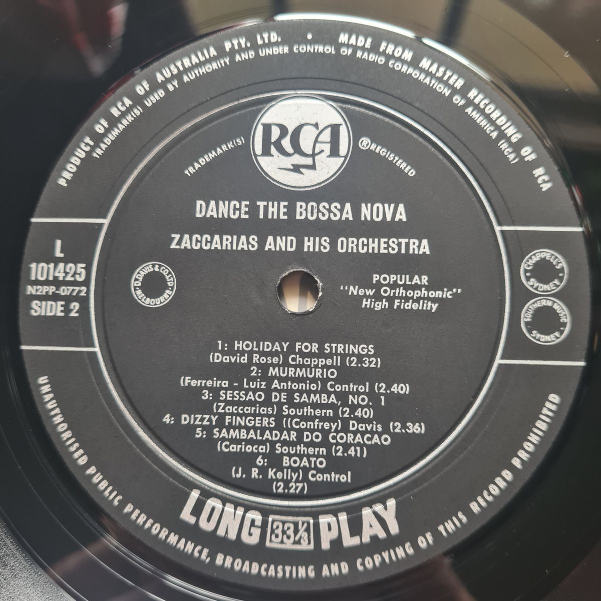 Zaccarias And His Orchestra – Dance The Bossa Nova - 1962- Vinyl Record LP