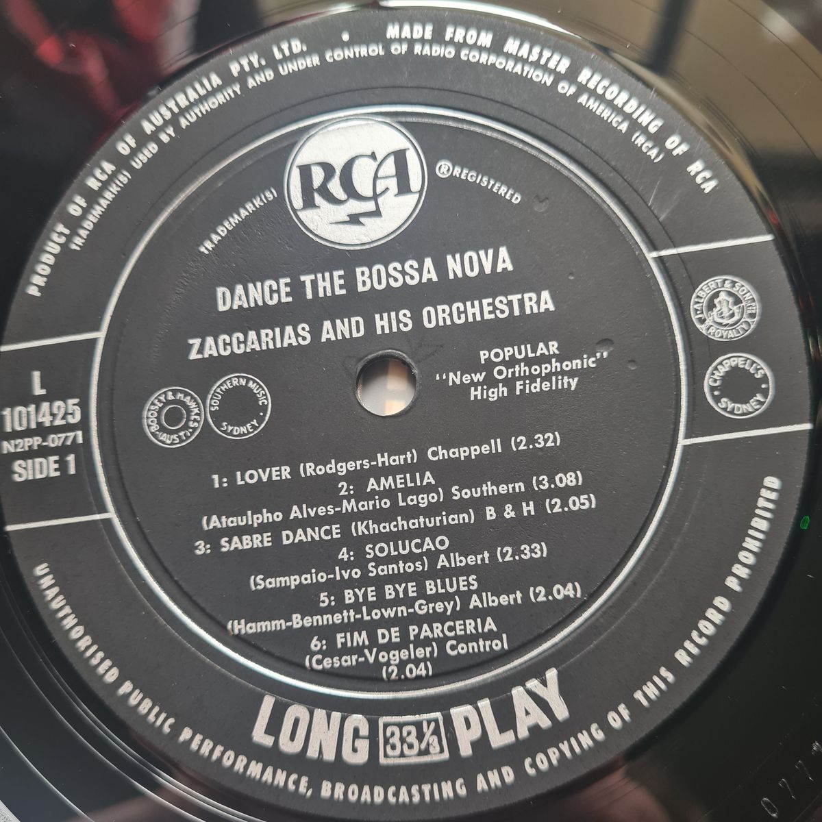Zaccarias And His Orchestra – Dance The Bossa Nova - 1962- Vinyl Record LP