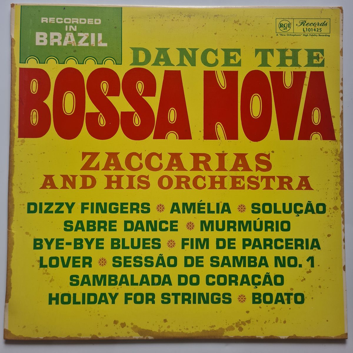 Zaccarias And His Orchestra – Dance The Bossa Nova - 1962- Vinyl Record LP
