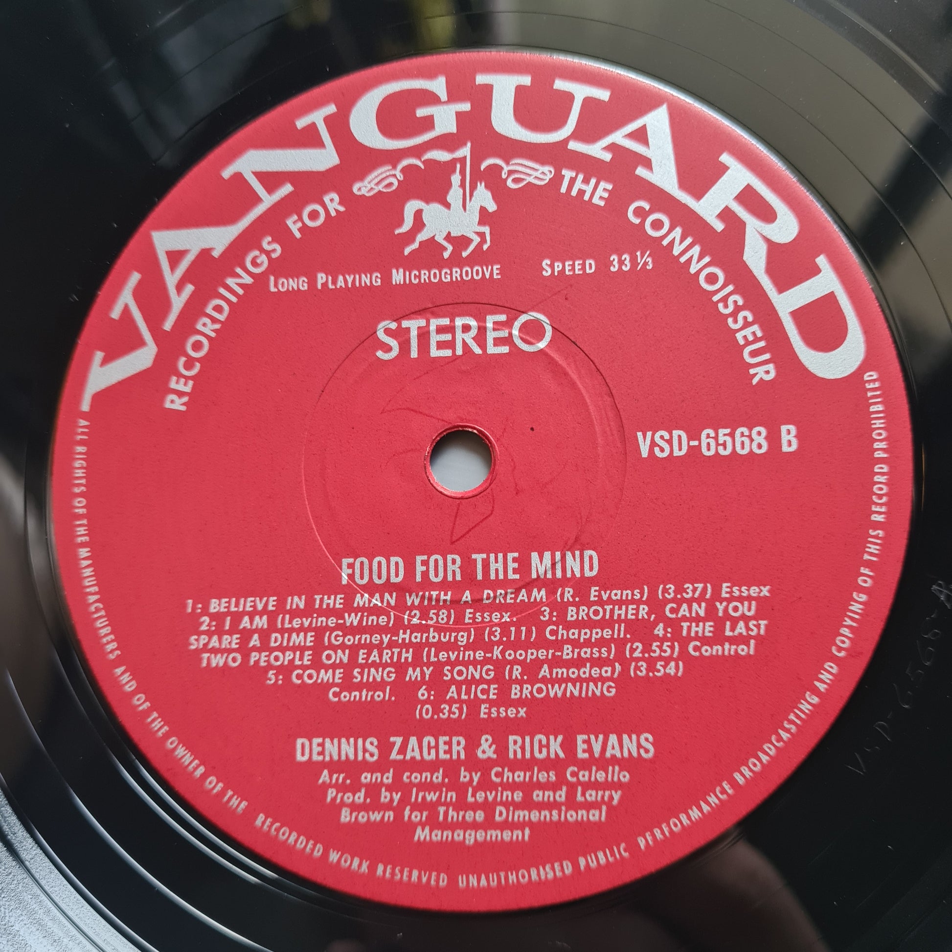 Zager & Evans – Food For The Mind - 1971 - Vinyl Record LP (near mint) *RARE* - Sound Hound Records