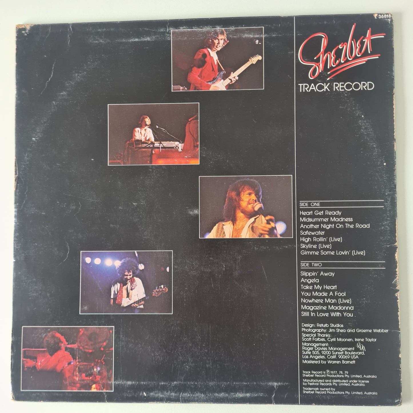 Sherbet – Track Record - 1979- Vinyl Record LP