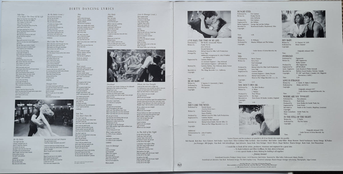 Various Artists – Dirty Dancing (Original Soundtrack) - 1987 - Vinyl Record LP