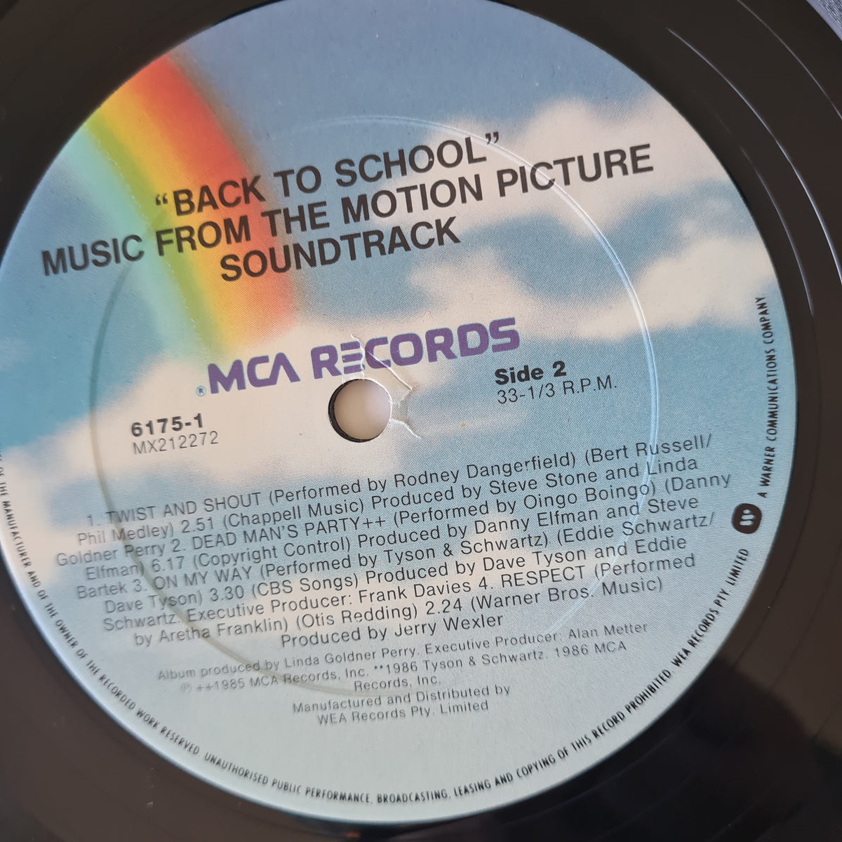 Various - Back To School: Music From The Motion Picture Soundtrack - 1986 - Vinyl Record LP (Near Mint)