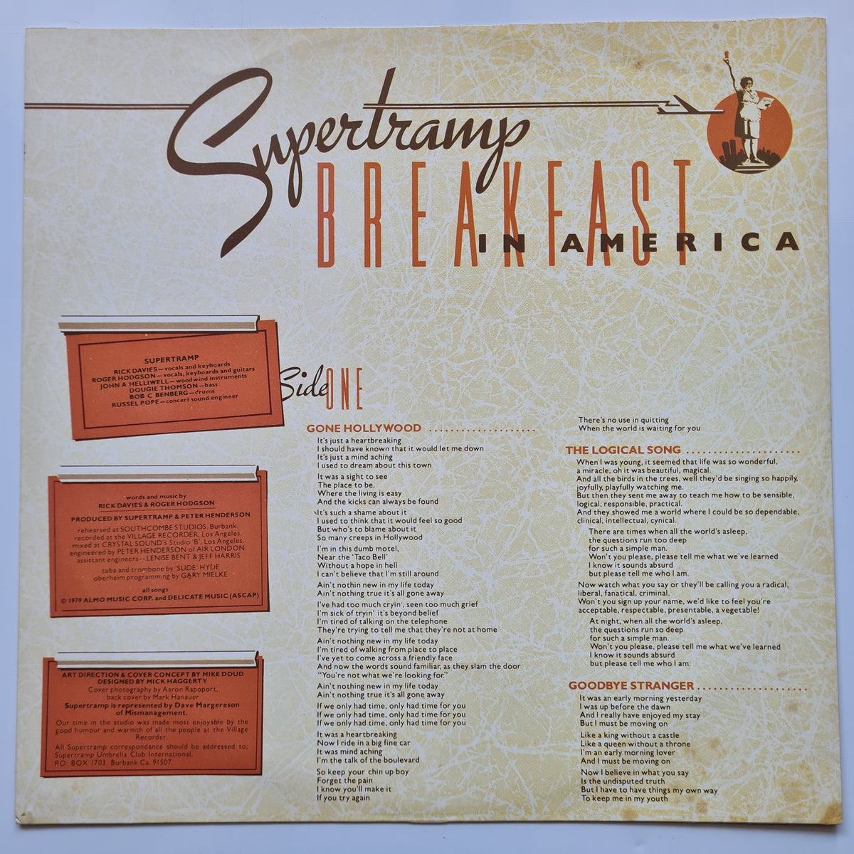 Supertramp – Breakfast In America - 1979 - Vinyl Record LP