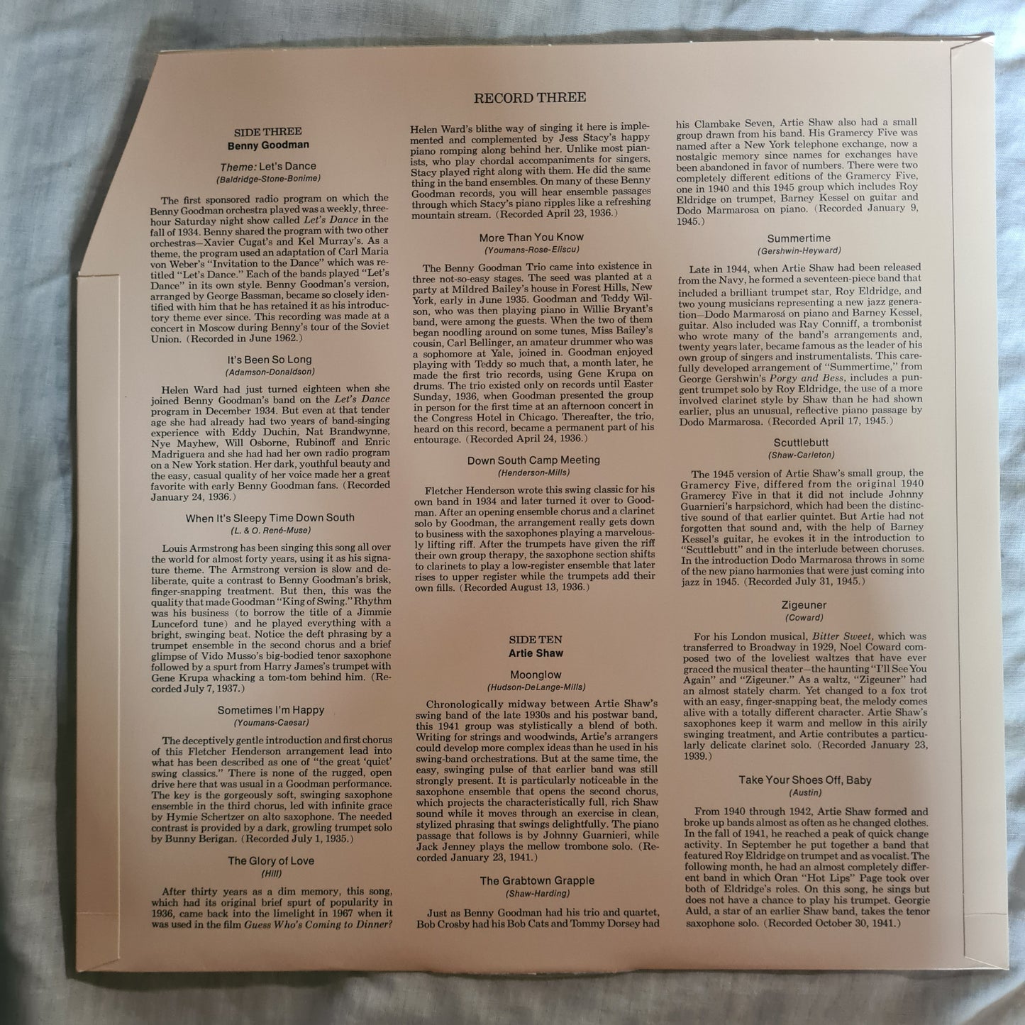 Various Artists: – Swing Hits (Tommy Dorsey, Benny Goodman, Glenn Miller, Artie Shaw) - 6 LP Vinyl Record BOX SET