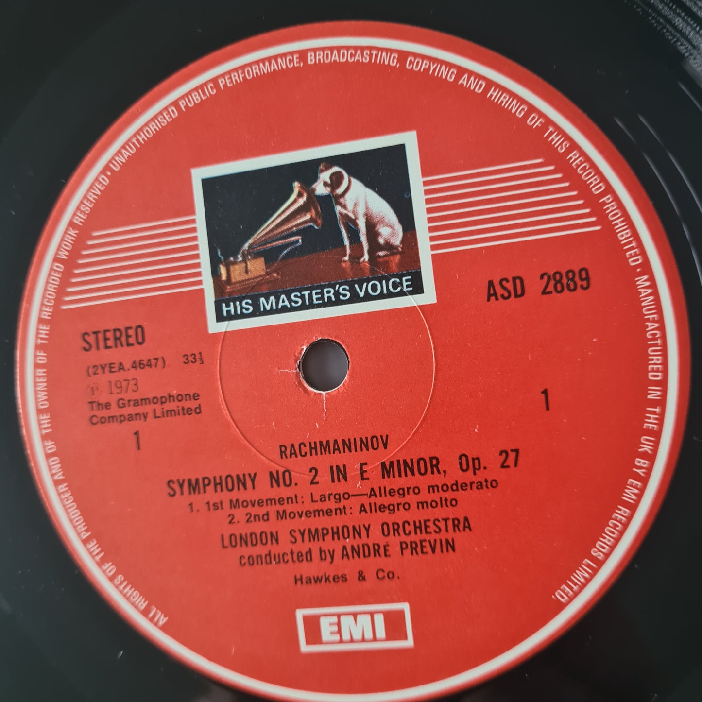 André Previn Conducts London Symphony Orchestra / Rachmaninov – 2nd Symphony (Complete Version) - 1973 (UK Pressing) - Vinyl Record LP