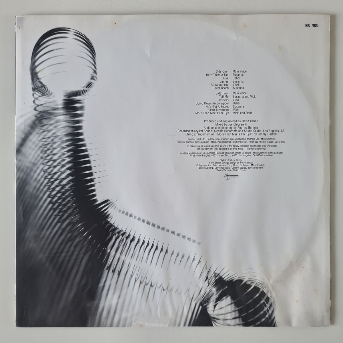 The Bangles – All Over The Place - 1985 (1987 Australian reissue) - Vinyl Record LP